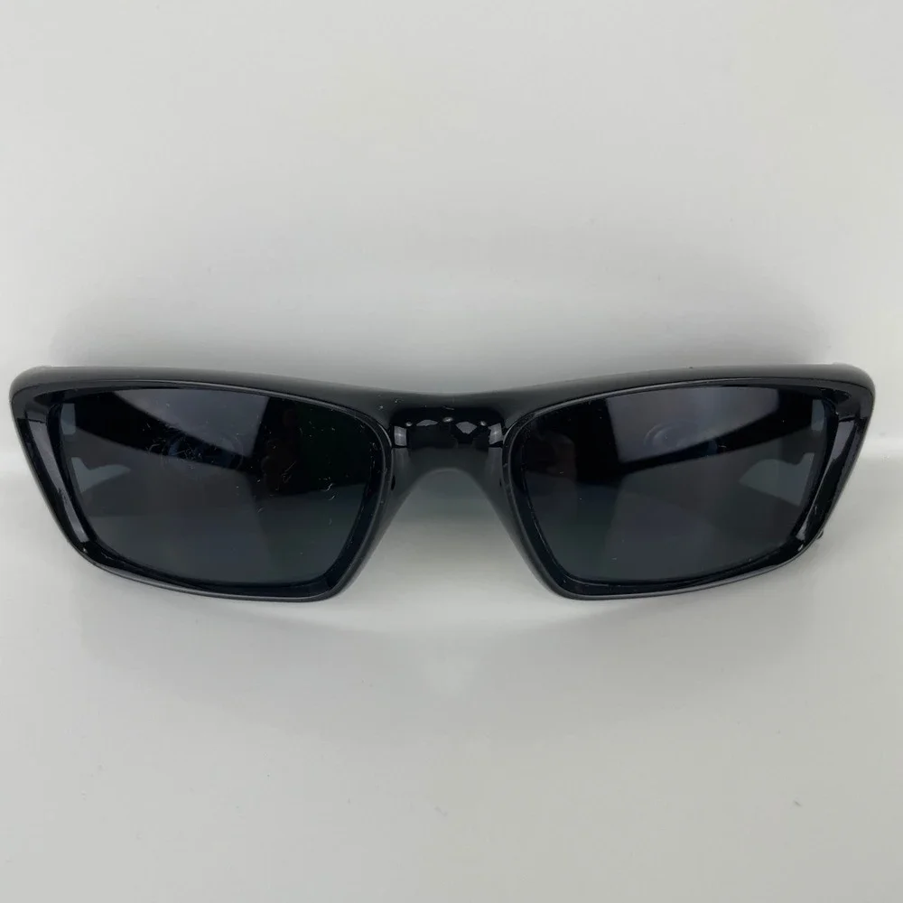 VTG Dragon Alliance Rev Sunglasses Black Wrap Sport Rectangle Silver Y2K 00s USA